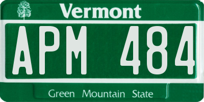 VT license plate APM484