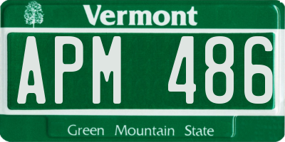 VT license plate APM486