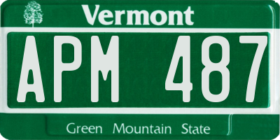 VT license plate APM487