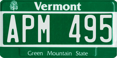 VT license plate APM495