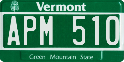 VT license plate APM510