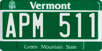 VT license plate APM511