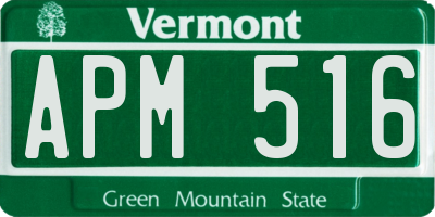 VT license plate APM516
