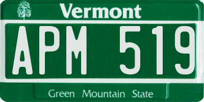 VT license plate APM519