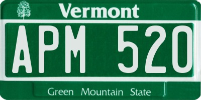 VT license plate APM520