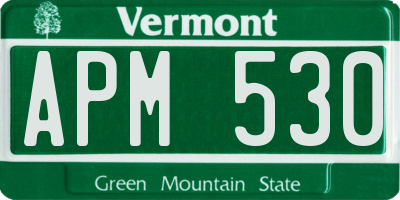 VT license plate APM530