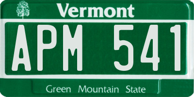 VT license plate APM541