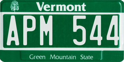 VT license plate APM544