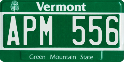 VT license plate APM556