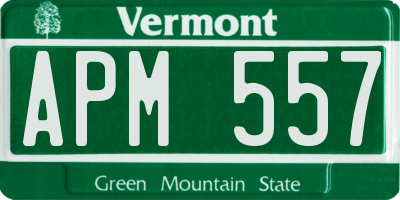 VT license plate APM557