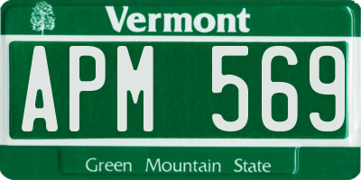 VT license plate APM569