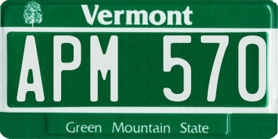 VT license plate APM570