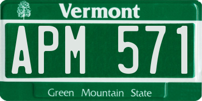 VT license plate APM571
