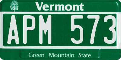 VT license plate APM573