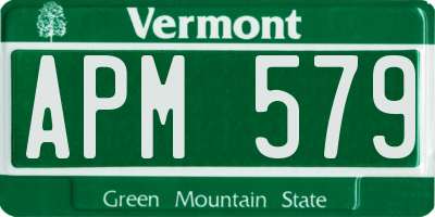 VT license plate APM579