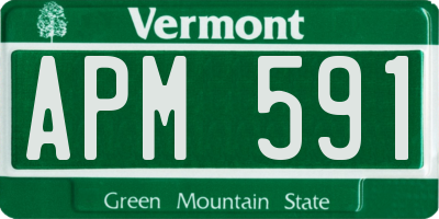 VT license plate APM591