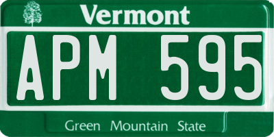 VT license plate APM595