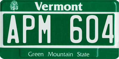 VT license plate APM604