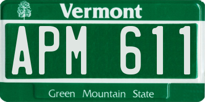 VT license plate APM611