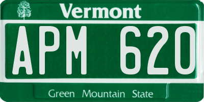 VT license plate APM620