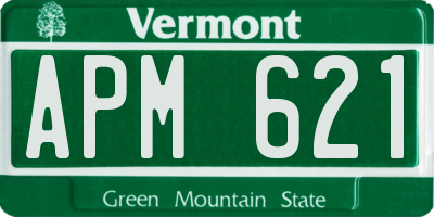 VT license plate APM621