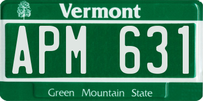 VT license plate APM631