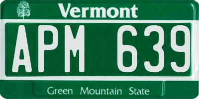 VT license plate APM639