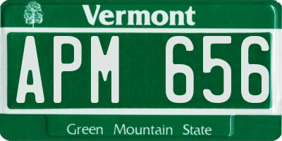 VT license plate APM656