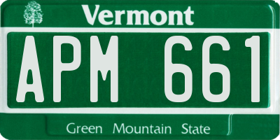 VT license plate APM661
