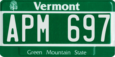 VT license plate APM697