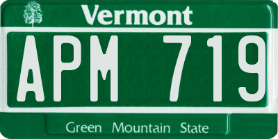 VT license plate APM719