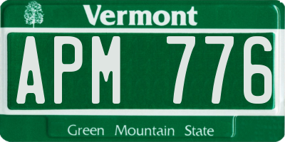 VT license plate APM776