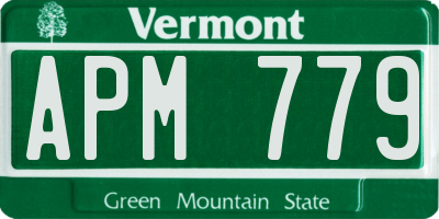 VT license plate APM779