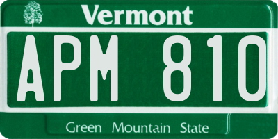 VT license plate APM810
