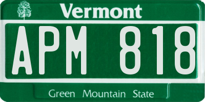 VT license plate APM818