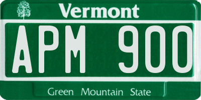 VT license plate APM900