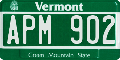 VT license plate APM902