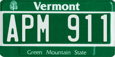 VT license plate APM911