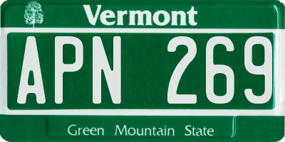 VT license plate APN269