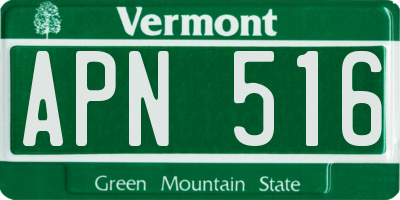 VT license plate APN516