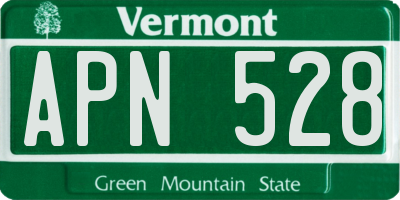 VT license plate APN528