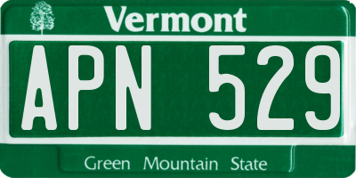 VT license plate APN529
