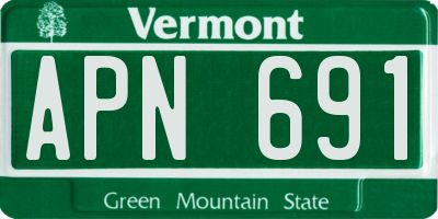 VT license plate APN691