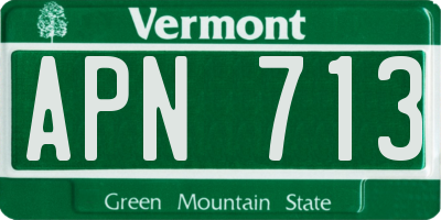 VT license plate APN713