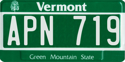 VT license plate APN719