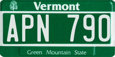 VT license plate APN790