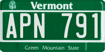 VT license plate APN791