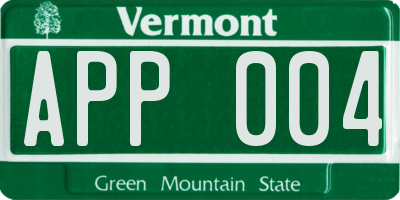 VT license plate APP004