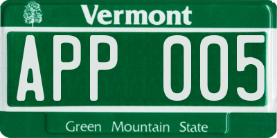VT license plate APP005