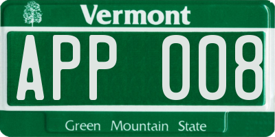 VT license plate APP008